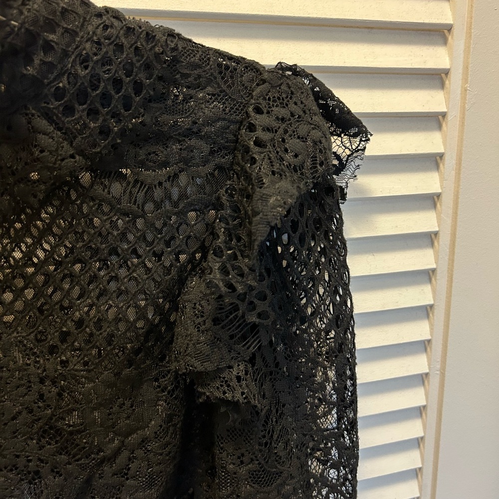 Black long sleeve Lace blouse